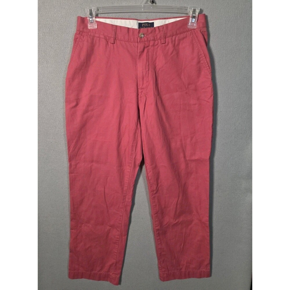Polo Ralph Lauren Pants Mens 32x30 (32×29) Pink Flat Front Preppy Resort Chino